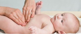 Clinical examination of the baby