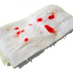 Blood on toilet paper