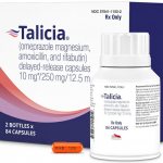 «Талисия» (Talicia, омепразол амоксициллин рифабутин, 10/250/12,5 мг).